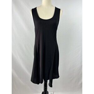T by Alexander Wang Tank Dress Black Small Draped Cut Out Back LBD